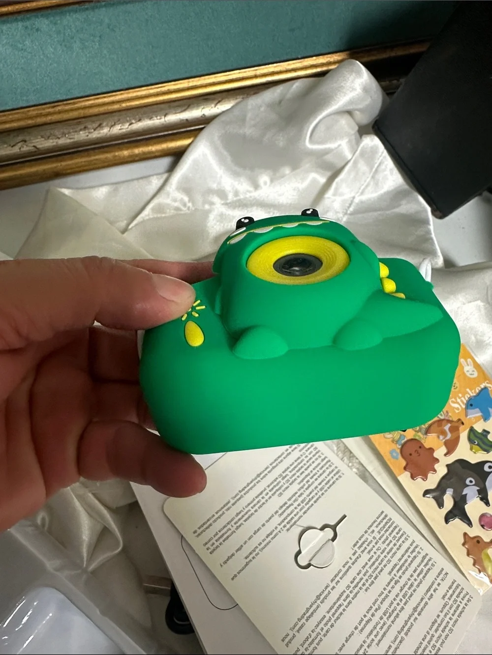 Kids Digital Camera - Blue Cute Dinosaur Design